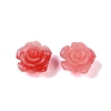 Synthetic Coral 3D Flower Rose Beads CORA-A005-14mm-2
