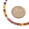 Faceted Round Natural Agate(Dyed & Heated) Beaded Necklaces for Women NJEW-JN04659-03-4