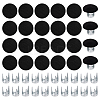 24 Bags Flat Round Cloth Cap Nail Buttons BUTT-BC0001-21A-1
