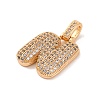 Brass Micro Pave Cubic Zirconia Pendants KK-C076-29N-G01-2