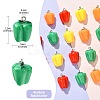 20Pcs 4 Colors Resin Imitation Vegetable Pendants RESI-YW0001-59-3
