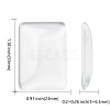 Transparent Rectangle Glass Cabochons X-GGLA-R025-33x23-2