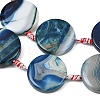 Natural Banded Agate Coin Beads Strands GG-CBAE0EB-06D-3
