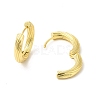 Rack Plating Brass Hinged Textured Hoop Earrings for Women EJEW-E270-21G-2