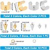 Unicraftale DIY Cone Charm Cuff Ring Making Kit STAS-UN0039-59-3