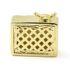 Rack Plating Brass Cubic Zirconia European Beads KK-Q784-39G-2
