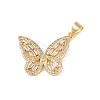 Brass Micro Pave Cubic Zirconia Pendants KK-E111-38G-02-1