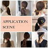 Alloy Ponytail Cuff Rubber Elastic Hair Ties OHAR-P018-D01-4