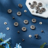 15Pcs 1-Hole Alloy & Plastic Beads Buttons BUTT-HY0001-11B-4