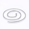 Non-Tarnish 304 Stainless Steel Box Chain Necklaces NJEW-F227-09P-08-1