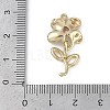 Brass Micro Pave Pink Cubic Zirconia Pendants KK-Z078-28G-3