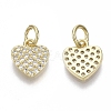 Brass Micro Pave Cubic Zirconia Charms ZIRC-R109-020G-NF-1