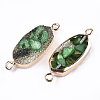 Electroplate Druzy Resin Links connectors RESI-S366-07C-2