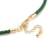 Braided Round Imitation Leather Bracelets Making BJEW-H610-01G-16-3