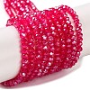 Baking Electroplate Glass Beads Strands DGLA-A039-J4mm-B21-1