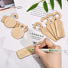 40Pcs 4 Style Blank Wood Plant Labels AJEW-CA0003-79-3