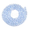 Electroplate Glass Beads Strands EGLA-A044-J4mm-B03-3