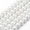 Eco-Friendly Dyed Glass Pearl Round Bead Strands X-HY-A008-8mm-RB001-1
