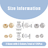 120Pcs 6 Styles Rack Plating Brass Beads KK-FH0006-97-2