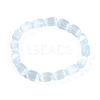 Dyed Natural Selenite Column Beaded Stretch Bracelets for Women BJEW-I312-05A-4