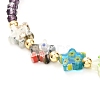 Star & Faceted Glass Beads Stretch Bracelet for Teen Girl Women BJEW-JB06932-5