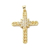 Brass Micro Pave Clear Cubic Zirconia Pendants KK-A212-06G-G-1