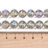 Transparent Electroplate Glass Beads Strands EGLA-N002-34C-B11-3
