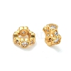 Brass Micro Pave Cubic Zirconia Rondelle European Beads KK-H532-33G-1