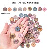 100Pcs 2-Hole Poplar Board Buttons BUTT-CY0001-14-2