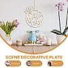 Creative Natural Wooden Wall Hanging Decoration WOOD-WH0039-008-3