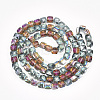 Electroplate Glass Beads Strands X-EGLA-S176-02-B01-2