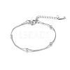 Titanium Steel Beaded Snake Chain Bracelets for Women AF2713-2-1