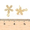 Brass Rhinestone Stud Earring Findings RB-CBA7264-01G-3