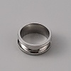 201 Stainless Steel Grooved Finger Ring Settings STAS-WH0027-26A-P-2