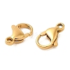 Ion Plating(IP) 304 Stainless Steel Lobster Claw Clasps X-STAS-AB13-G-01-2