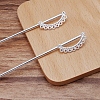 Alloy Hair Stick Findings OHAR-PW0001-338S-1