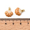 Brass Enamel Shell Shaped Charms KK-H002-35G-RS-4