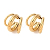 Triple C-Shaped 304 Stainless Steel Cuff Earrings EJEW-A131-04D-G-4