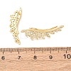 Brass Pave Cubic Zirconia Stud Crawler Earrings KK-CBAA351-08G-5