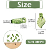 500Pcs Transparent Acrylic Charms TACR-SP0001-36A-2