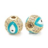 Brass Micro Pave Cubic Zirconia Charms ZIRC-A019-16G-B03-2
