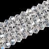 Transparent Electroplate Glass Beads Strands EGLA-A039-T2mm-B13-1