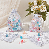 80Pcs 2 Styles Heart Printed Organza Bags OP-BBC0001-04A-4