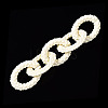 Spray Painted CCB Plastic Linking Rings CCB-Q091-011F-4