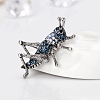 Grasshopper Alloy Rhinestone Brooches PW-WG35D4D-01-5