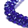 Electroplate Transparent Glass Beads Strands EGLA-A035-T4mm-A06-3