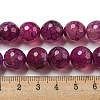 Faceted Natural Dragon Veins Agate Beads Strands X-G-F447-12mm-L02-5