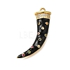 Rack Plating Brass Micro Pave Cubic Zirconia Pendants ZIRC-F142-18G-1