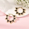 Glass Beaded Hoop Earrings EJEW-MZ00750-3