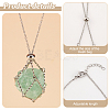 3Pcs 304 Stainless Steel Bar Link Chains Macrame Pouch Empty Stone Holder for Pendant Necklaces Making NJEW-AB00028-3